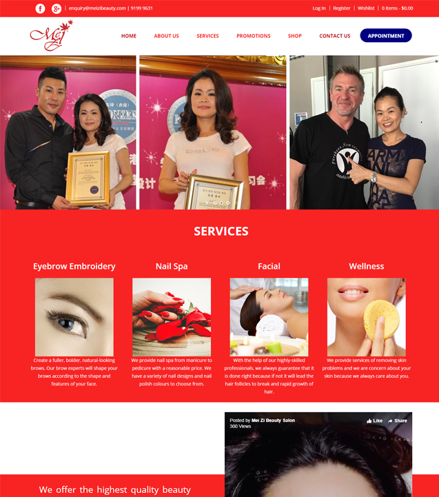 Meizi Beauty Website